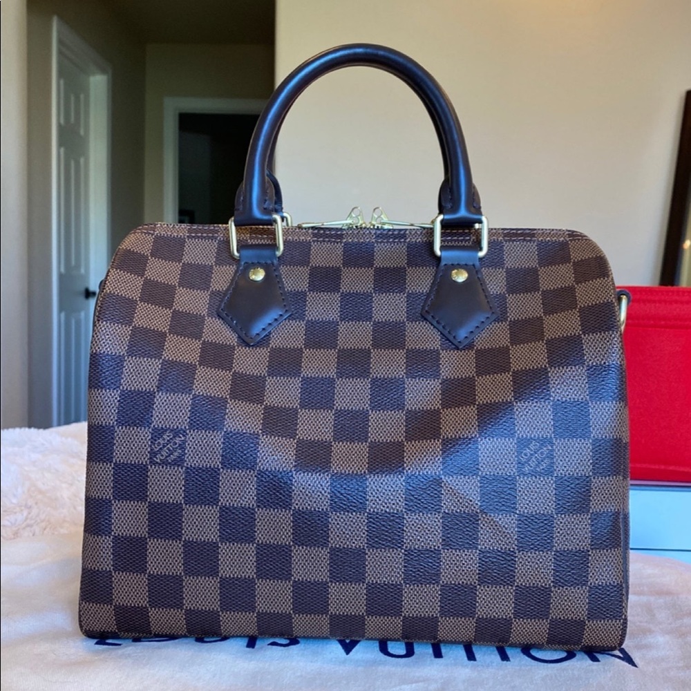 LOUIS VUITTON SPEEDY BANDOULIERE 25 and EMILIE WALLET DAMIER EBENE - Picture 3 of 16